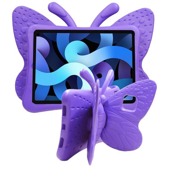 For iPad Air 11 2026 / 2025 / 2024 Butterfly Bracket Kids EVA Shockproof Tablet Case(Purple)