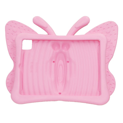For iPad Air 11 2025 / 2024 Butterfly Bracket Kids EVA Shockproof Tablet Case(Pink) by buy2fix