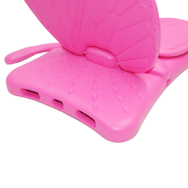 For iPad Pro 11 2025 / 2024 Butterfly Bracket Kids EVA Shockproof Tablet Case(RoseRed) by buy2fix