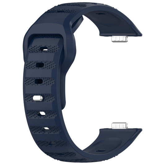 For Huawei Watch Fit 3 Wavy Dot Texture Silicone Sports Watch Band(Midnight Blue) by buy2fix