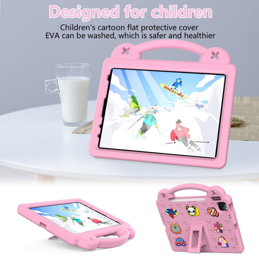 For iPad Air 11 2025 / 2024 Handle Kickstand Children EVA Shockproof Tablet Case(Pink) by buy2fix