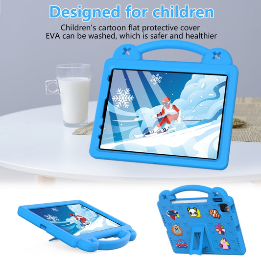 For iPad Air 11 2025 / 2024 Handle Kickstand Children EVA Shockproof Tablet Case(Sky Blue) by buy2fix