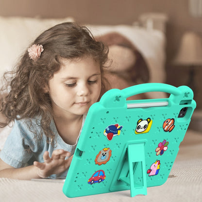 For iPad Pro 13 2025 / 2024 Handle Kickstand Children EVA Shockproof Tablet Case(Mint Green) by buy2fix