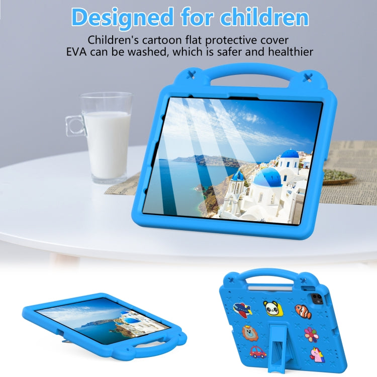 For iPad Pro 13 2024 Handle Kickstand Children EVA Shockproof Tablet Case(Sky Blue) - iPad Pro 13 2024 Cases by buy2fix | Online Shopping UK | buy2fix