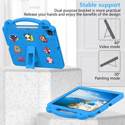 For iPad Pro 12.9 2022 / 2021 Handle Kickstand Children EVA Shockproof Tablet Case(Sky Blue) - iPad Pro 12.9 (2022/2021) Cases by buy2fix | Online Shopping UK | buy2fix