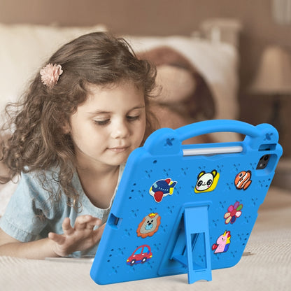 For iPad Pro 12.9 2022 / 2021 Handle Kickstand Children EVA Shockproof Tablet Case(Sky Blue) - iPad Pro 12.9 (2022/2021) Cases by buy2fix | Online Shopping UK | buy2fix