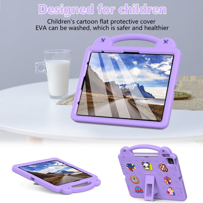 For iPad Pro 12.9 2022 / 2021 Handle Kickstand Children EVA Shockproof Tablet Case(Light Purple) - iPad Pro 12.9 (2022/2021) Cases by buy2fix | Online Shopping UK | buy2fix