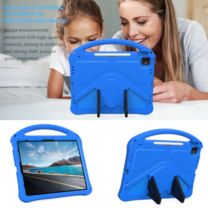 For iPad Air 13 2025 / 2024 EVA Shockproof Tablet Case with Holder(Blue) by buy2fix