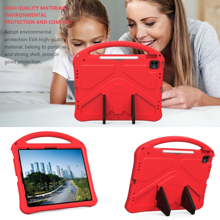For iPad Air 13 2025 / 2024 EVA Shockproof Tablet Case with Holder(Red) by buy2fix