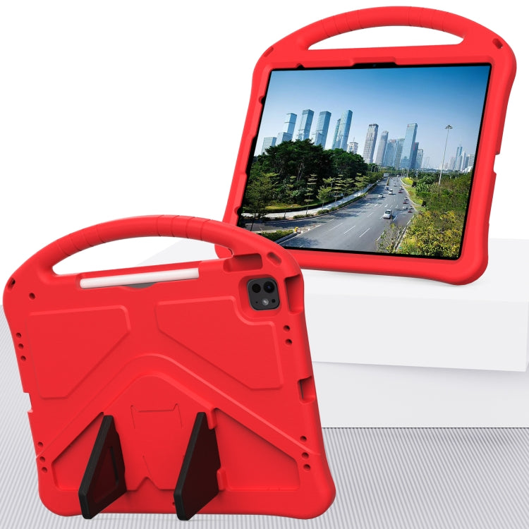 For iPad Air 13 2025 / 2024 EVA Shockproof Tablet Case with Holder(Red) by buy2fix