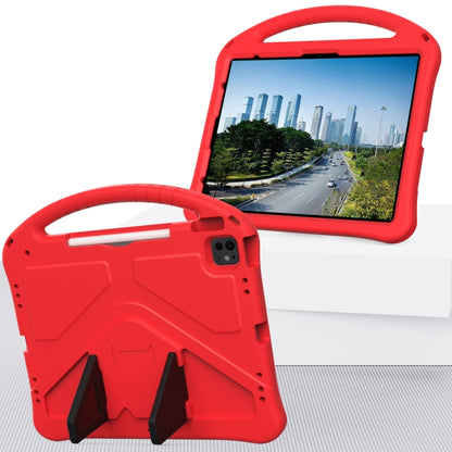 For iPad Air 13 2025 / 2024 EVA Shockproof Tablet Case with Holder(Red) by buy2fix