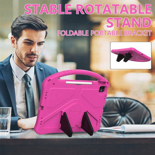 For iPad Air 13 2025 / 2024 EVA Shockproof Tablet Case with Holder(RoseRed) by buy2fix