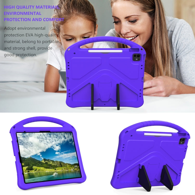 For iPad Air 13 2025 / 2024 EVA Shockproof Tablet Case with Holder(Purple) by buy2fix