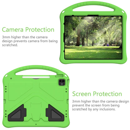 For iPad Air 13 2025 / 2024 EVA Shockproof Tablet Case with Holder(Green) by buy2fix