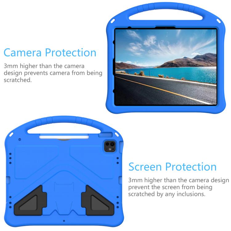 For iPad Pro 13 2025 / 2024 EVA Shockproof Tablet Case with Holder(Blue) by buy2fix