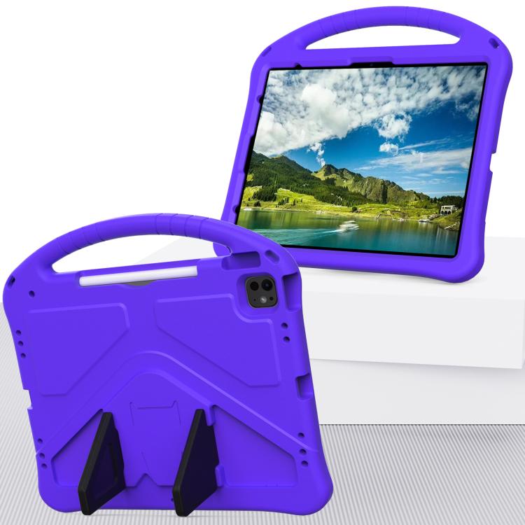 For iPad Pro 13 2025 / 2024 EVA Shockproof Tablet Case with Holder(Purple) by buy2fix
