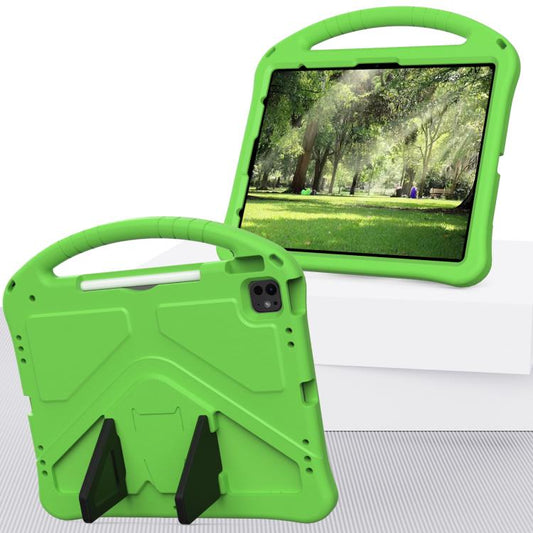 For iPad Pro 13 2025 / 2024 EVA Shockproof Tablet Case with Holder(Green) by buy2fix