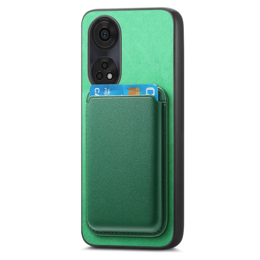 For OPPO Find X7 Ultra 5G Retro Magsafe Card Bag PU Back Cover Phone Case(Green) by buy2fix