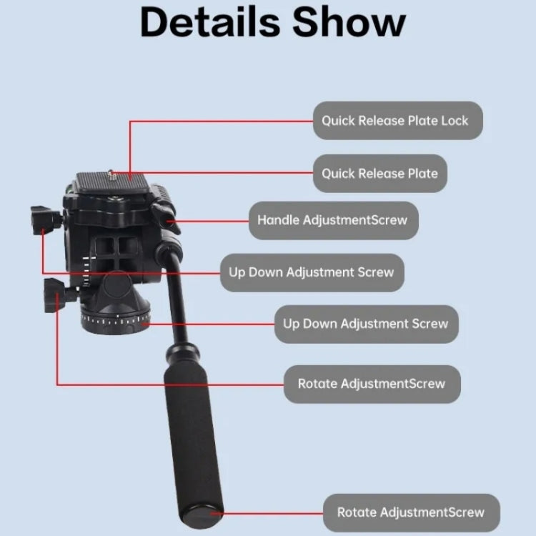 JMARY KT285+NB50 Camera Stand Extendable Height Aluminum Alloy Camera Holder Tripod - Tripods by Jmary | Online Shopping UK | buy2fix