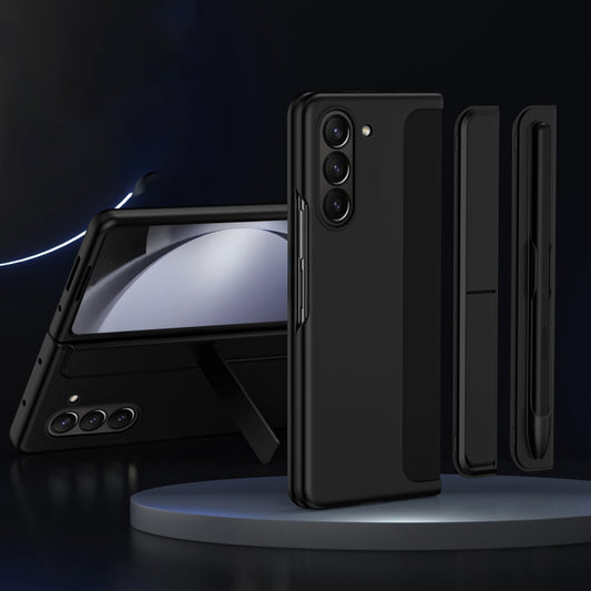 For Samsung Galaxy Z Fold6 5G 2 in 1 Holder Shockproof Phone Case with Pen Slot(Black) - Galaxy Z Fold6 5G Cases by buy2fix | Online Shopping UK | buy2fix