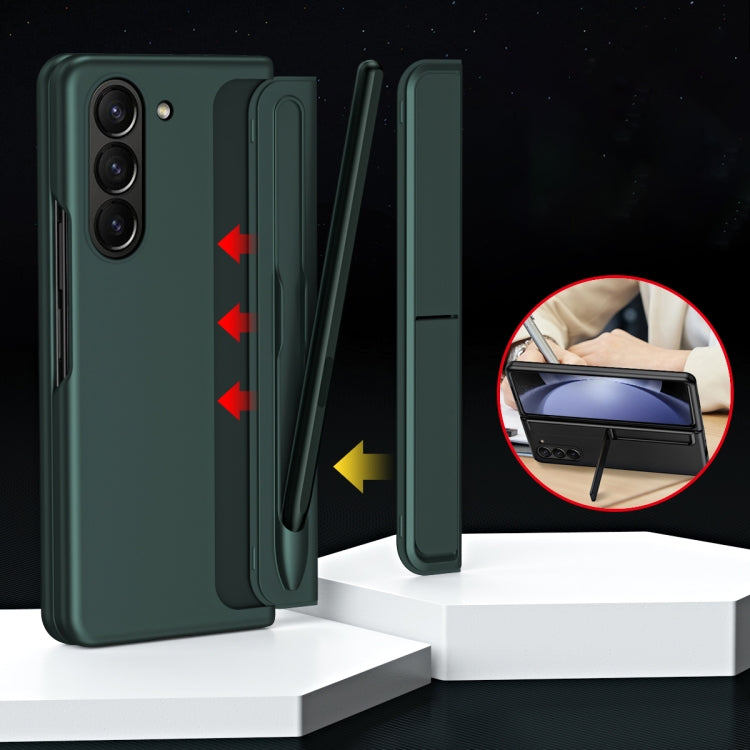 For Samsung Galaxy Z Fold6 5G 2 in 1 Holder Shockproof Phone Case with Pen Slot(Black) - Galaxy Z Fold6 5G Cases by buy2fix | Online Shopping UK | buy2fix