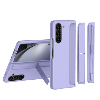 For Samsung Galaxy Z Fold6 5G 2 in 1 Holder Shockproof Phone Case with Pen Slot(Purple) - Galaxy Z Fold6 5G Cases by buy2fix | Online Shopping UK | buy2fix