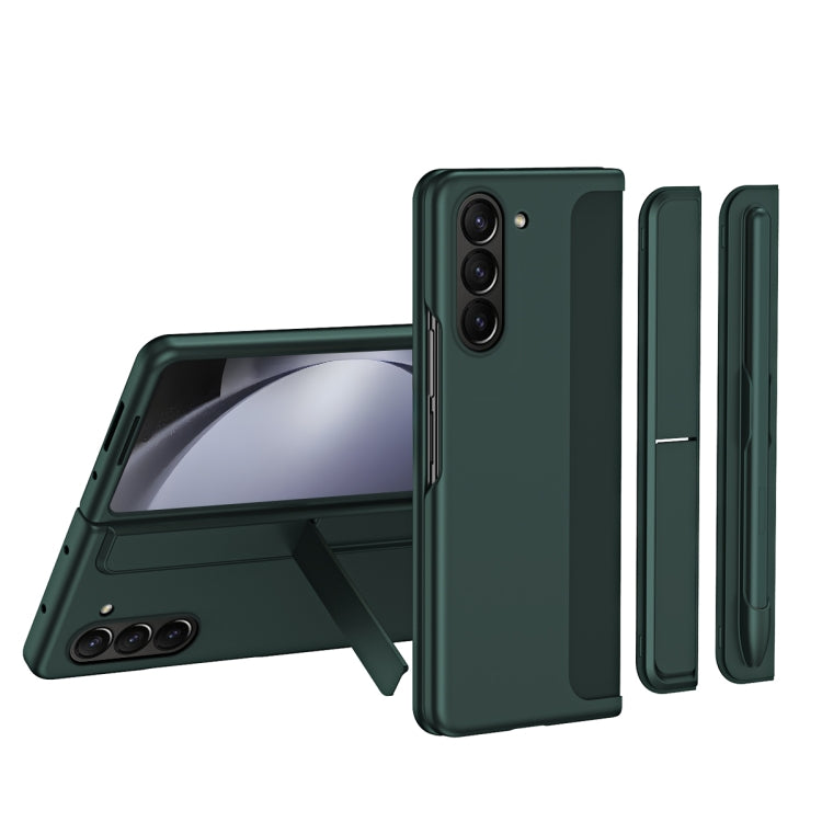 For Samsung Galaxy Z Fold6 5G 2 in 1 Holder Shockproof Phone Case with Pen Slot(Green) - Galaxy Z Fold6 5G Cases by buy2fix | Online Shopping UK | buy2fix