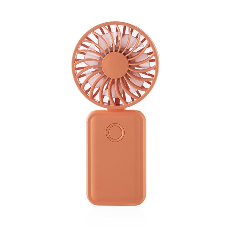 F458 With Neck Rope Summer 3 Speeds Adjustable Foldable Mini Handheld Fan(Orange) - Electric Fans by buy2fix | Online Shopping UK | buy2fix