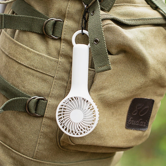 S13 Portable Summer Cooling Fan Hanging Buckle Mini 3 Wind Speed Handheld Fan(Baby Blue) by buy2fix