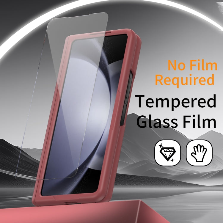 For Samsung Galaxy Z Fold6 5G All-inclusive Shockproof Phone Case with Holder(Red) - Galaxy Z Fold6 5G Cases by buy2fix | Online Shopping UK | buy2fix