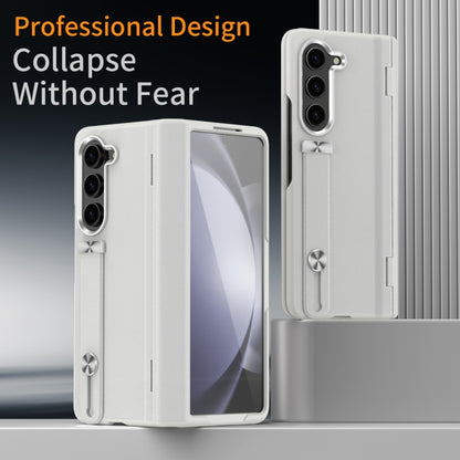 For Samsung Galaxy Z Fold6 5G All-inclusive Shockproof Phone Case with Holder(White) - Galaxy Z Fold6 5G Cases by buy2fix | Online Shopping UK | buy2fix