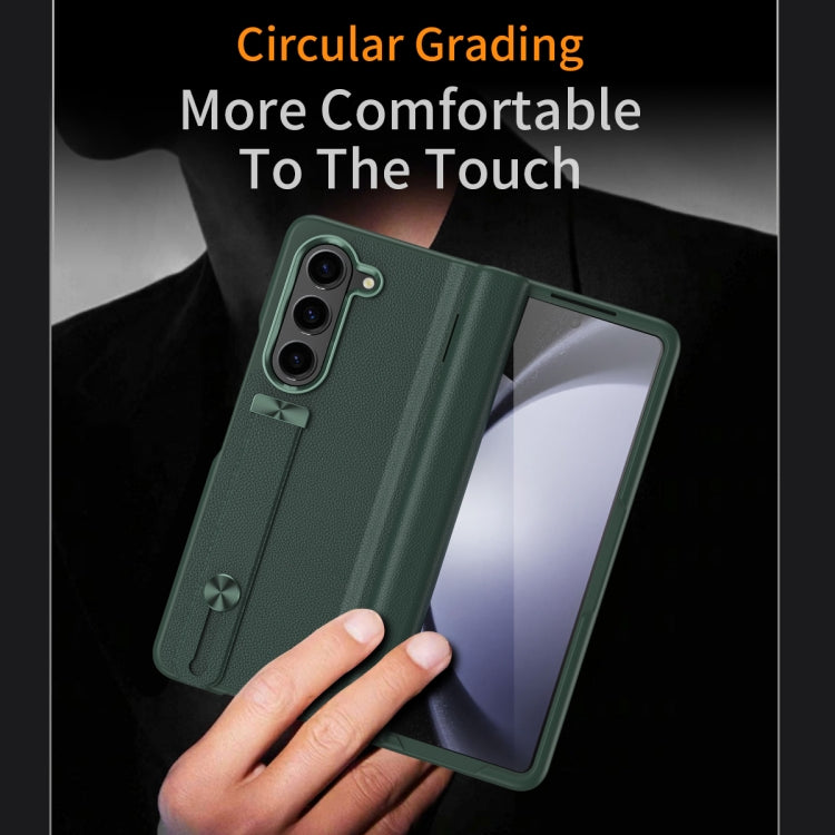 For Samsung Galaxy Z Fold6 5G All-inclusive Shockproof Phone Case with Holder(Green) - Galaxy Z Fold6 5G Cases by buy2fix | Online Shopping UK | buy2fix