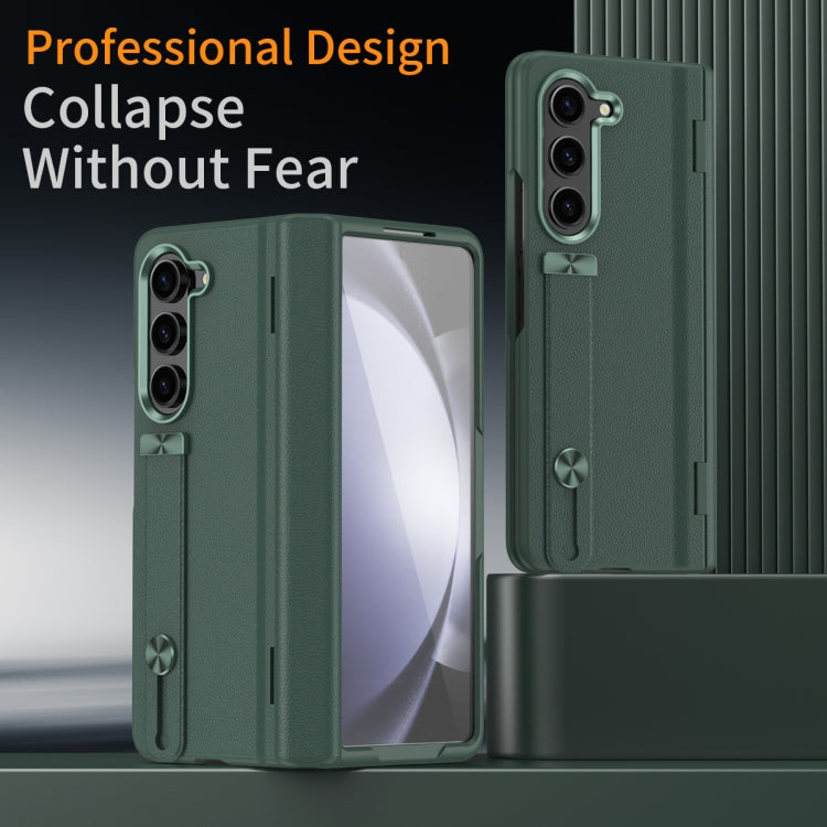 For Samsung Galaxy Z Fold6 5G All-inclusive Shockproof Phone Case with Holder(Green) - Galaxy Z Fold6 5G Cases by buy2fix | Online Shopping UK | buy2fix