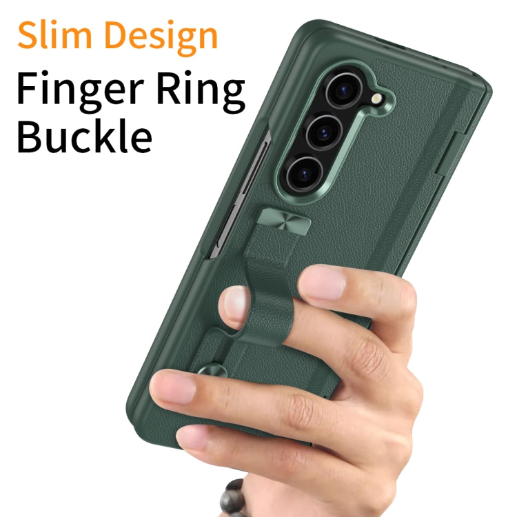 For Samsung Galaxy Z Fold6 5G All-inclusive Shockproof Phone Case with Holder(Green) - Galaxy Z Fold6 5G Cases by buy2fix | Online Shopping UK | buy2fix