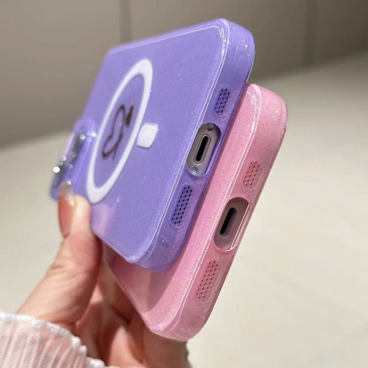 For iPhone 15 Plus Love MagSafe GlitterJelly TPU Phone Case(Dark Purple) - iPhone 15 Plus Cases by buy2fix | Online Shopping UK | buy2fix