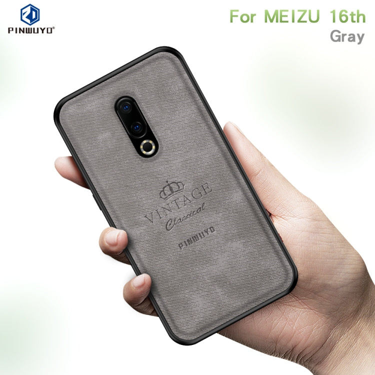 PINWUYO Shockproof Waterproof Full Coverage PC + TPU + Skin Protective Case for Meizu 16th(Brown) - Meizu by PINWUYO | Online Shopping UK | buy2fix