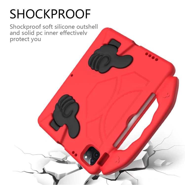 For iPad Pro 11 2025 / 2024 Children EVA Shockproof Tablet Case with Thumb Bracket(Red) by buy2fix