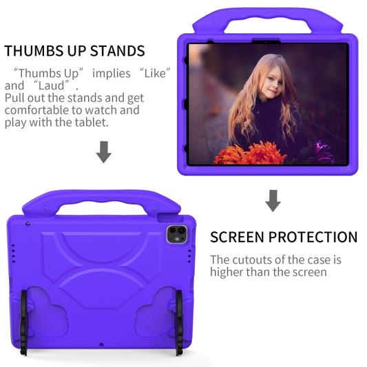 For iPad Pro 13 2025 / 2024 Children EVA Shockproof Tablet Case with Thumb Bracket(Purple) by buy2fix