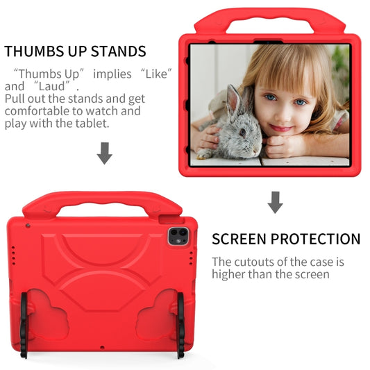 For iPad Air 13 2025 / 2024 Children EVA Shockproof Tablet Case with Thumb Bracket(Red) by buy2fix
