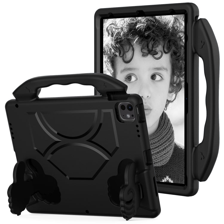 For iPad Pro 12.9 2022 / 2021 / 2020 Children EVA Shockproof Tablet Case with Thumb Bracket(Black) - iPad Pro 12.9 (2022/2021) Cases by buy2fix | Online Shopping UK | buy2fix