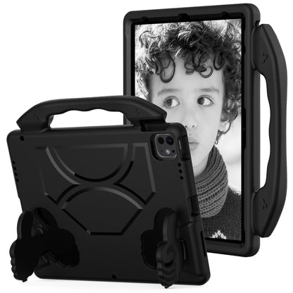 For iPad Pro 12.9 2022 / 2021 / 2020 Children EVA Shockproof Tablet Case with Thumb Bracket(Black) - iPad Pro 12.9 (2022/2021) Cases by buy2fix | Online Shopping UK | buy2fix