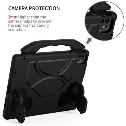 For iPad Pro 12.9 2022 / 2021 / 2020 Children EVA Shockproof Tablet Case with Thumb Bracket(Black) - iPad Pro 12.9 (2022/2021) Cases by buy2fix | Online Shopping UK | buy2fix
