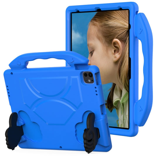 For iPad Pro 12.9 2022 / 2021 / 2020 Children EVA Shockproof Tablet Case with Thumb Bracket(Blue) - iPad Pro 12.9 (2022/2021) Cases by buy2fix | Online Shopping UK | buy2fix