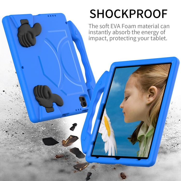 For iPad Pro 12.9 2022 / 2021 / 2020 Children EVA Shockproof Tablet Case with Thumb Bracket(Blue) - iPad Pro 12.9 (2022/2021) Cases by buy2fix | Online Shopping UK | buy2fix