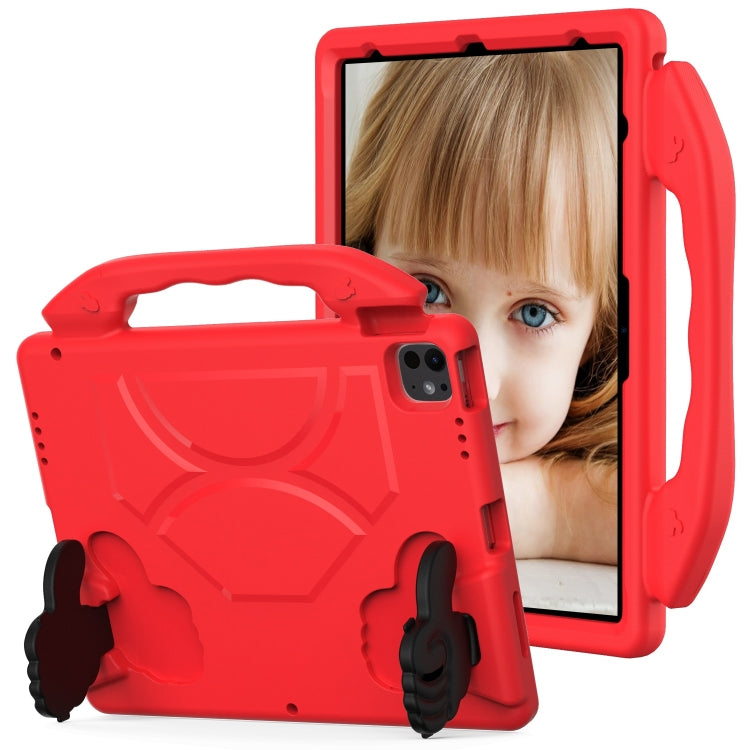 For iPad Pro 12.9 2022 / 2021 / 2020 Children EVA Shockproof Tablet Case with Thumb Bracket(Red) - iPad Pro 12.9 (2022/2021) Cases by buy2fix | Online Shopping UK | buy2fix