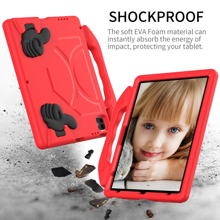 For iPad Pro 12.9 2022 / 2021 / 2020 Children EVA Shockproof Tablet Case with Thumb Bracket(Red) - iPad Pro 12.9 (2022/2021) Cases by buy2fix | Online Shopping UK | buy2fix
