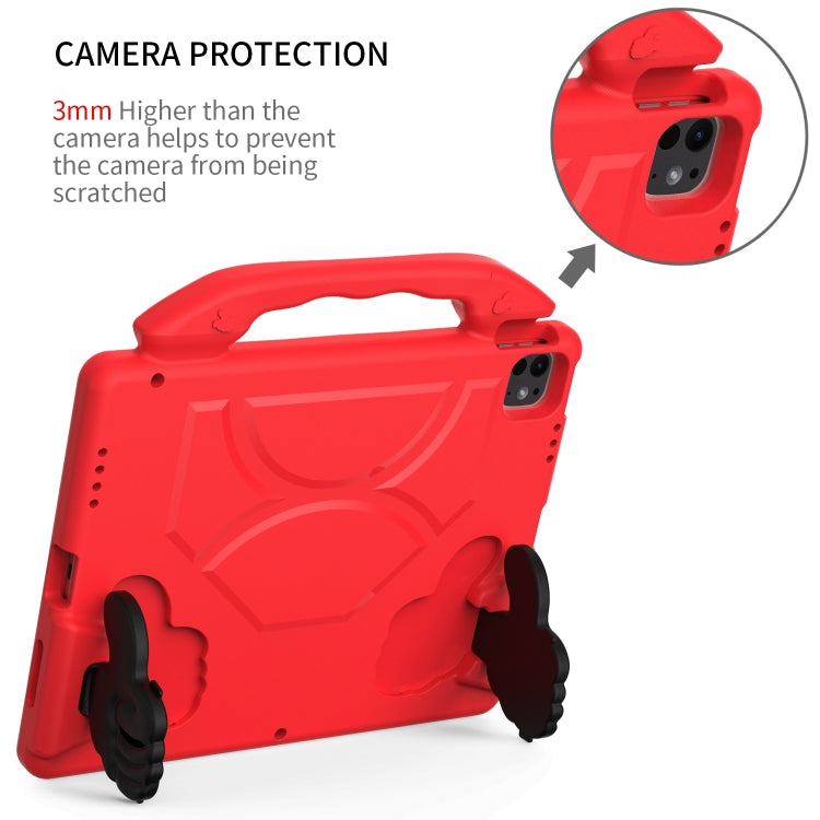 For iPad Pro 12.9 2022 / 2021 / 2020 Children EVA Shockproof Tablet Case with Thumb Bracket(Red) - iPad Pro 12.9 (2022/2021) Cases by buy2fix | Online Shopping UK | buy2fix
