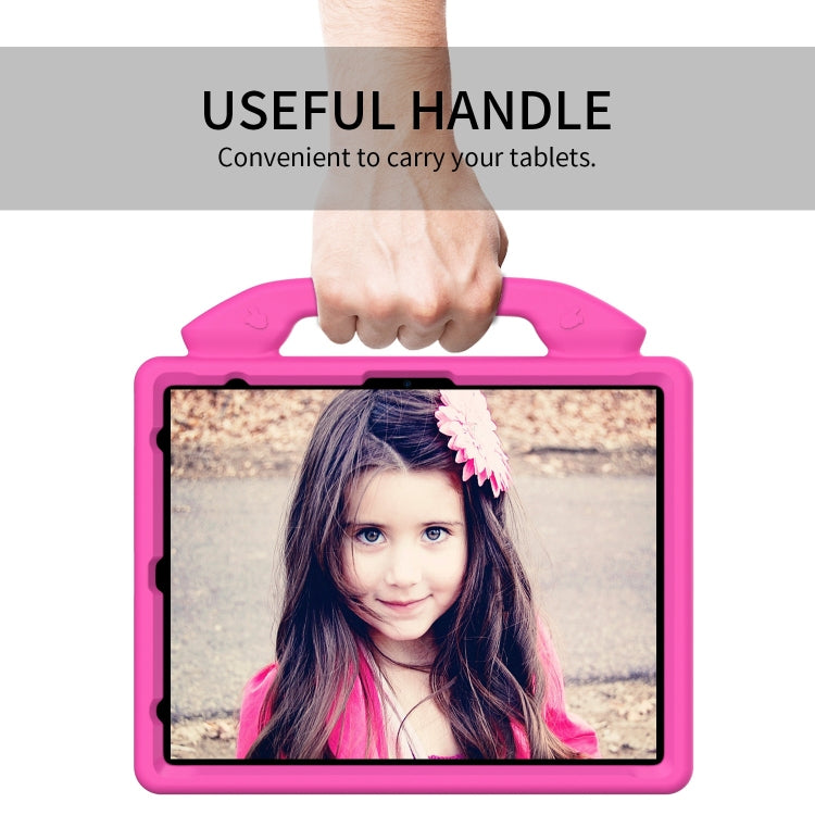 For iPad Pro 12.9 2022 / 2021 / 2020 Children EVA Shockproof Tablet Case with Thumb Bracket(RoseRed) - iPad Pro 12.9 (2022/2021) Cases by buy2fix | Online Shopping UK | buy2fix