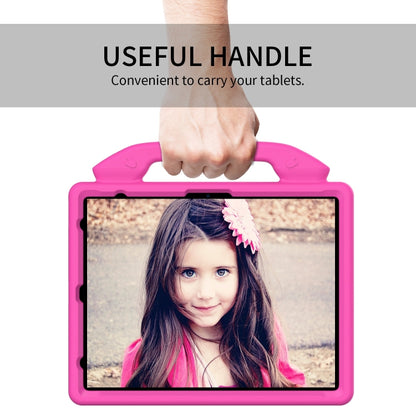 For iPad Pro 12.9 2022 / 2021 / 2020 Children EVA Shockproof Tablet Case with Thumb Bracket(RoseRed) - iPad Pro 12.9 (2022/2021) Cases by buy2fix | Online Shopping UK | buy2fix