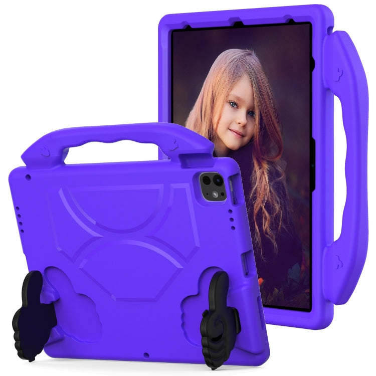 For iPad Pro 12.9 2022 / 2021 / 2020 Children EVA Shockproof Tablet Case with Thumb Bracket(Purple) - iPad Pro 12.9 (2022/2021) Cases by buy2fix | Online Shopping UK | buy2fix